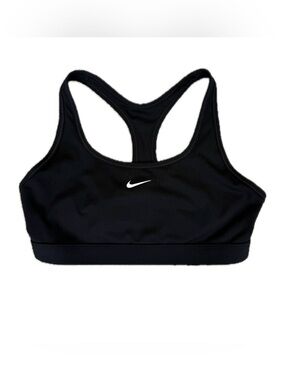Nike Swoosh Women’s Black Dri-FIT Racerback Sports Bra Medium No Padding